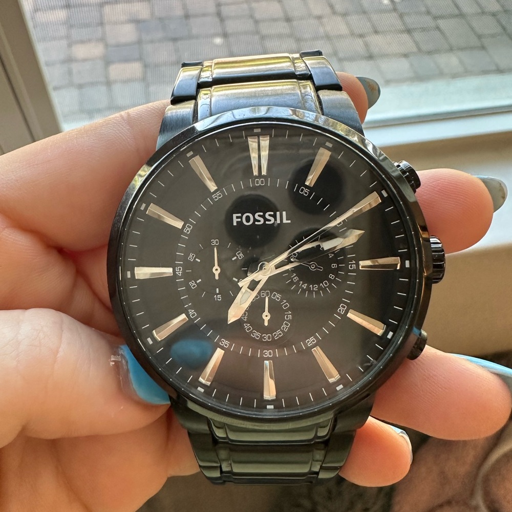 Fossil Black Chronograph Watch